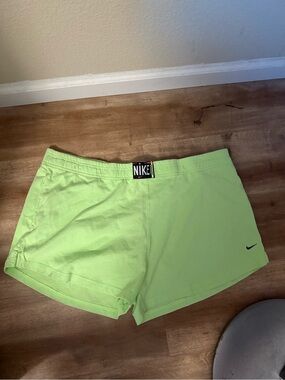 NIKE Women's Lime Green Athletic Running Shorts